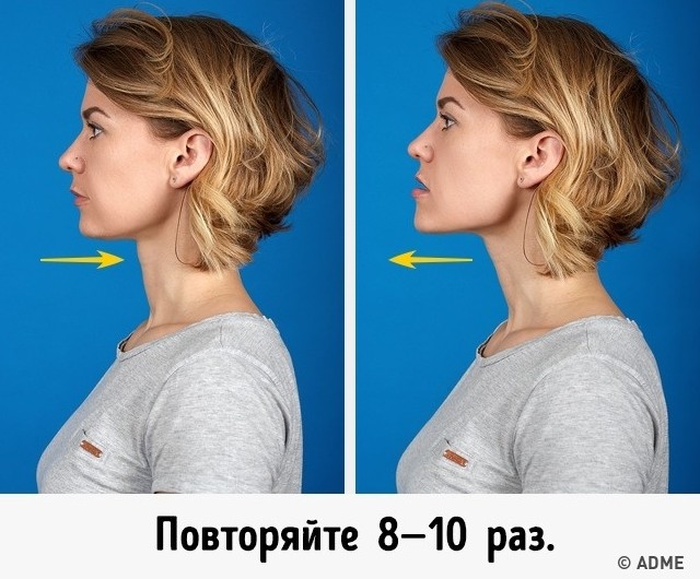 7 самых упражнений, от второго подбородка - «Здоровье»